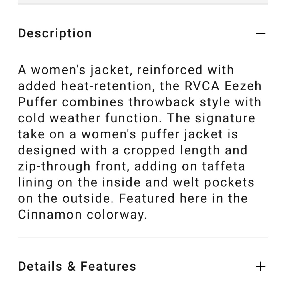 RVCA Women's Corduroy Jacket in Rust - Picture 7 of 11